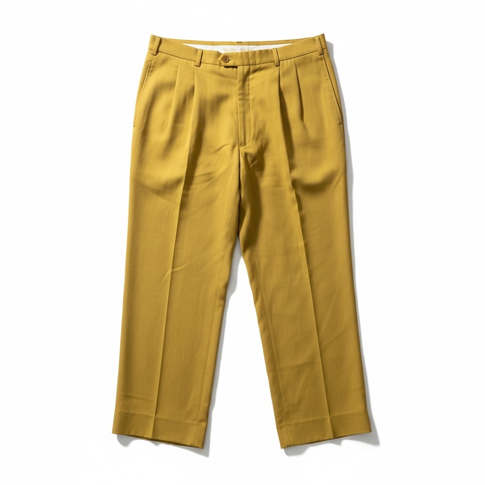👖 Pierre Cardin Vintage Mustard Dress‎ Pants Straight Leg  Size 36